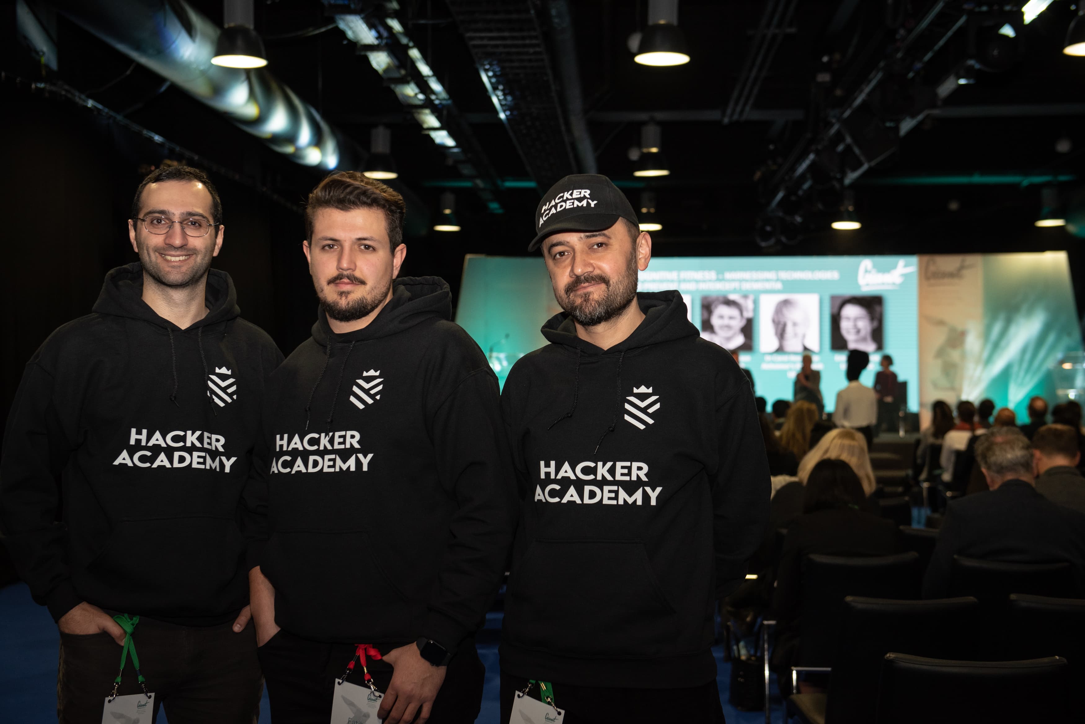Hacker Academy team delivering a cyber security session